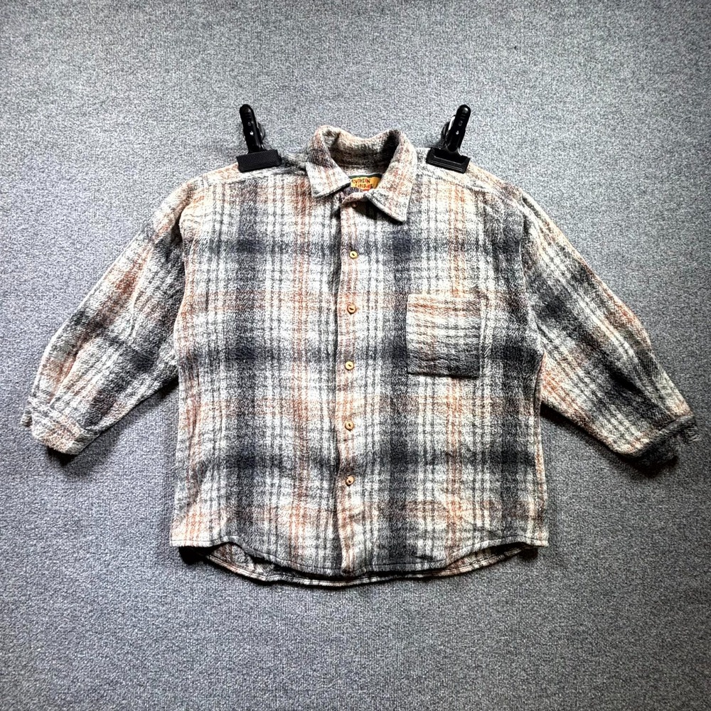 Vintage Southern Exposure Shirt Men's 2XL Multicolor Plaid Flannel Button Front